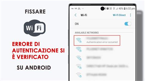 Errore di autenticazione .